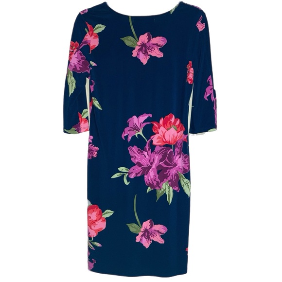 Alexandra & Oak Size Small Floral Dress Navy Pink Purple Green NN EUC! P6521 - Picture 2 of 11